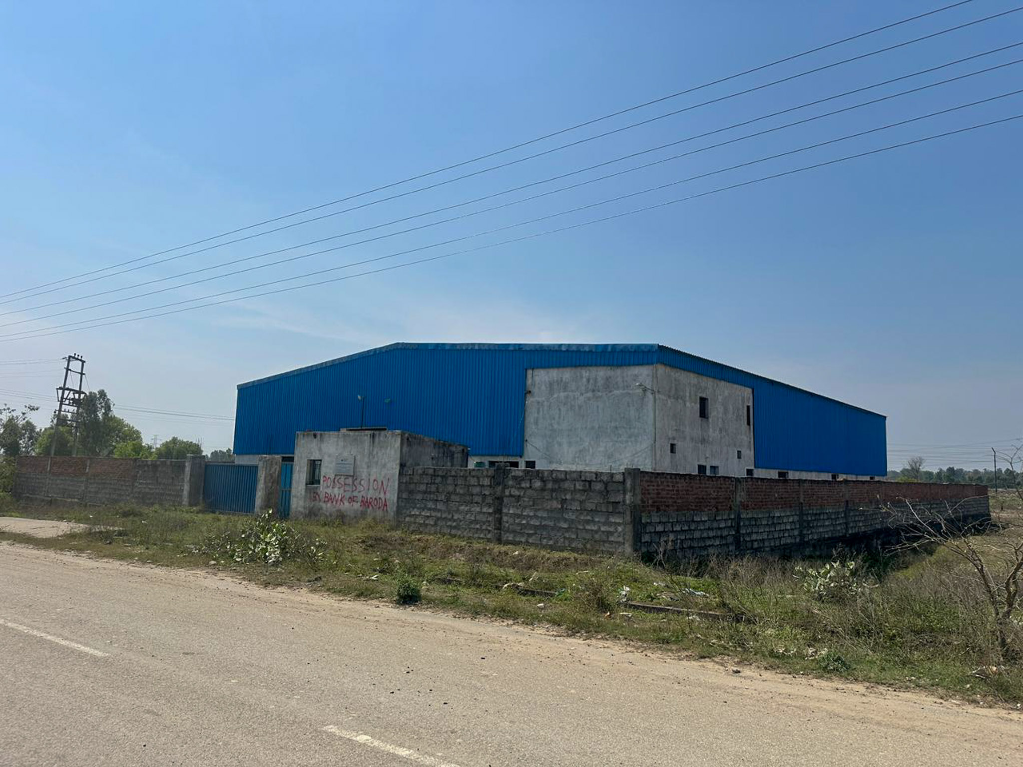 Industrial Plot with Factory Building for Sale in Indora