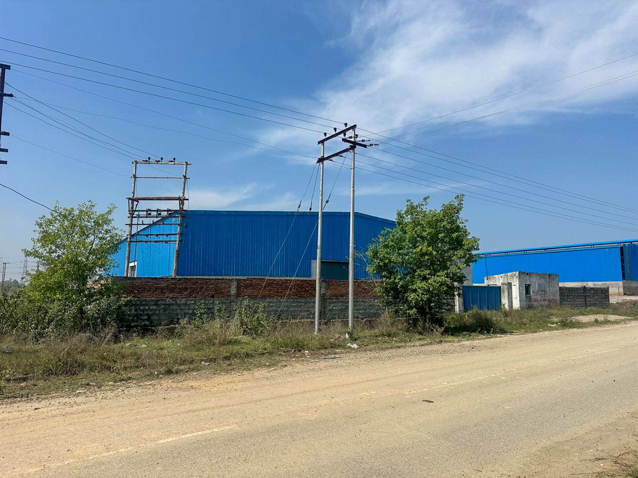 Industrial Plot with Factory Building for Sale in Indora