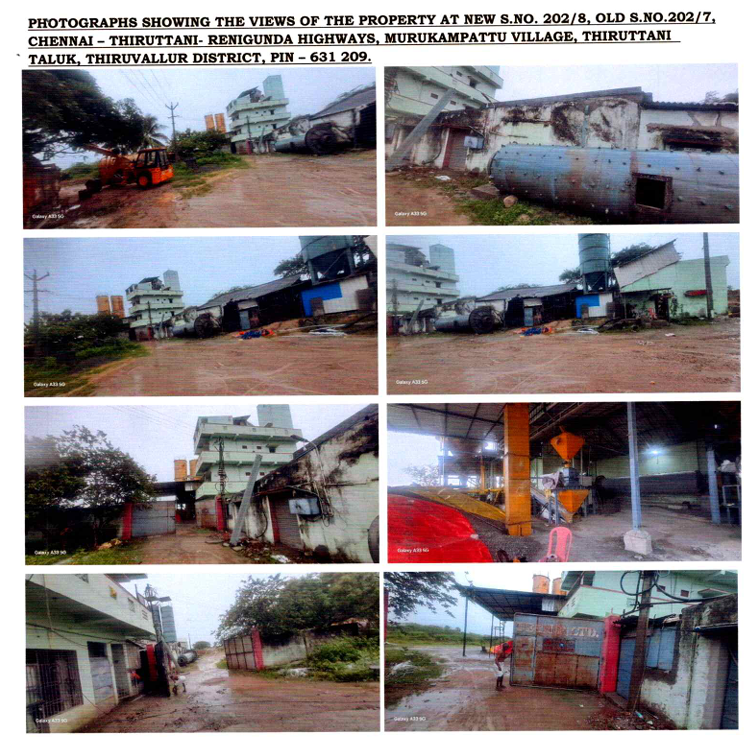 Industrial Plot with Factory Building for Sale in Tiruttani