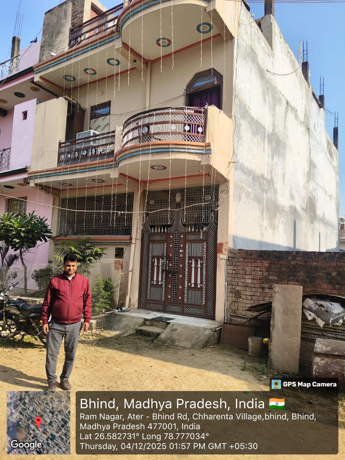 Individual House for Sale in Araji No. 80 Ward No. 39 Shri Ram Nagar Near Chandanpura Ater Road Bhind, Bhind