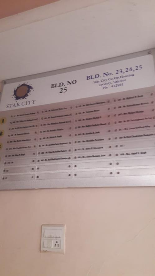 ) 3 BHK Flat for Sale in STAR CITY CO-OP HOUSING SOCIETY LTD, Flat No. 403, Fourth Floor in the Building No. 25, Star City Co-op Housing Society, Shirwal - 412801, Khandala MIDC