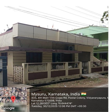 3 BHK Individual House for Sale in VIDYARANYAPURAM (VISHWESHWARANAGARA INDUSTRIAL SUBURB), KHILLE MOHALLA, MYSORE, Mysuru