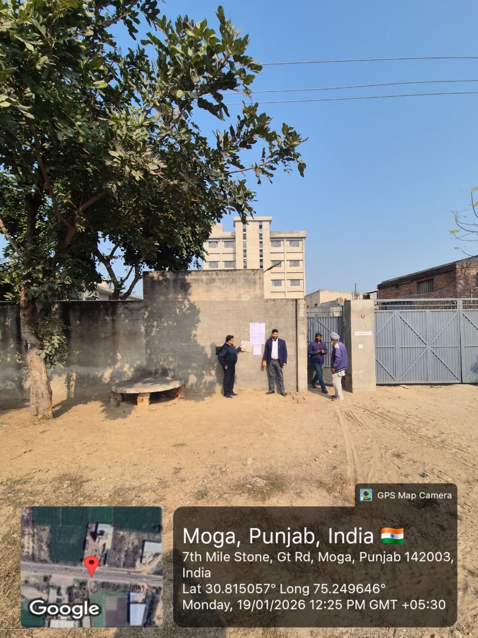 Industrial Plot with Factory Building for Sale in Moga